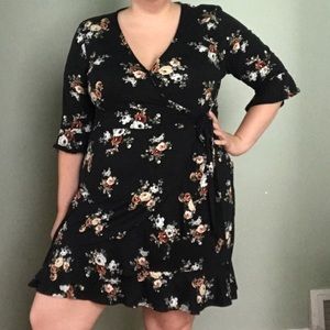 Floral wrap dress
